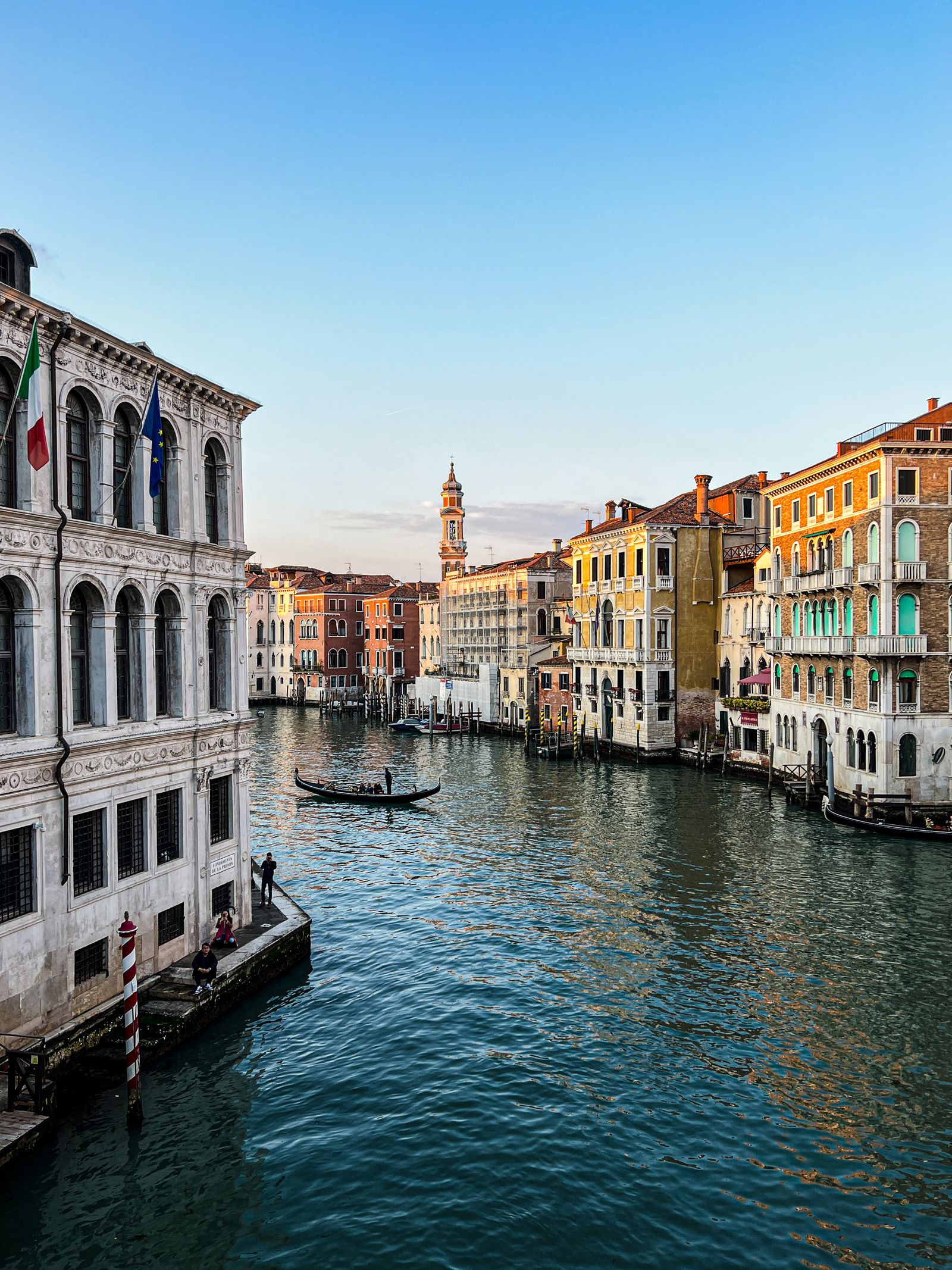A gondola on Venice's Grand Canal