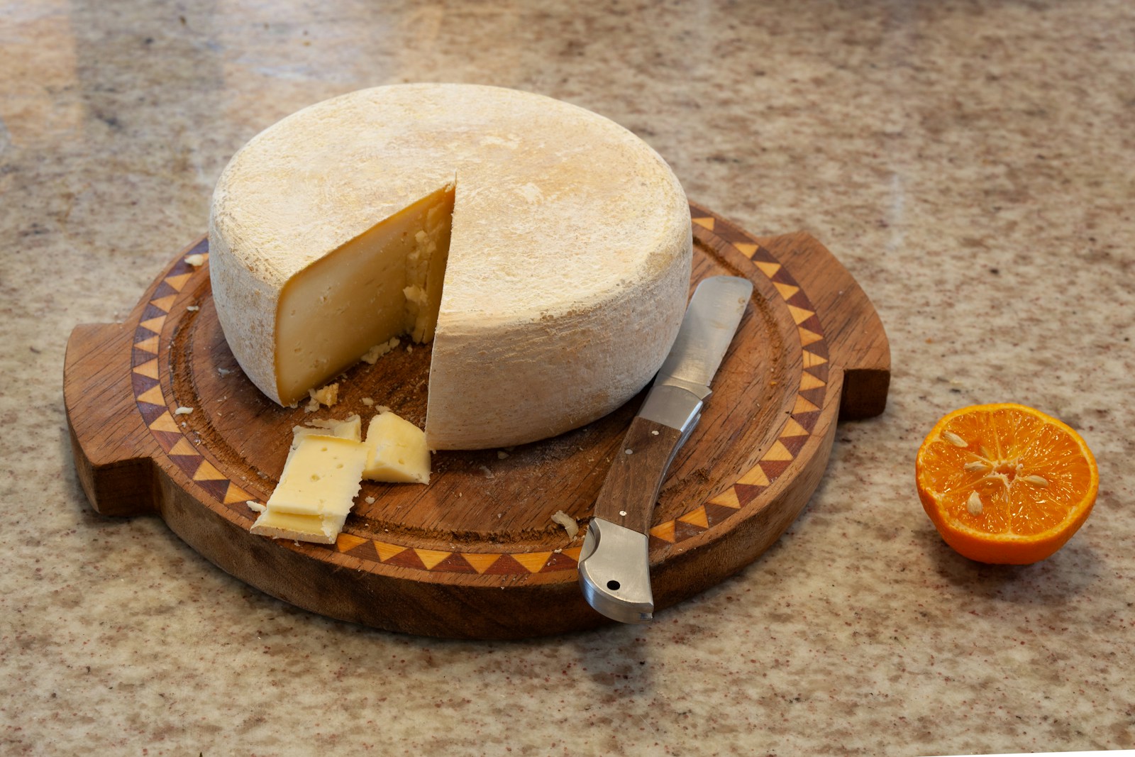 Italian cheese and table setting mood image